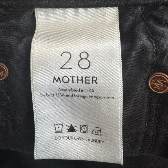 MOTHER TOMCAT ANKLE LASTING IMPRESSION Black Jeans